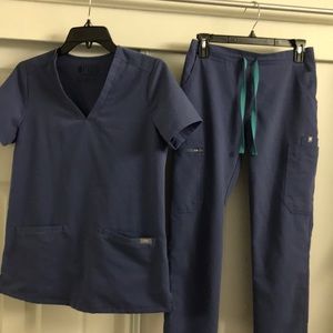 Limited Edition Big Sky Figs Scrub Top & Bottom